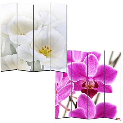 Mendler Foto-Paravent M68-180x160cm Orchidee Paravent, Raumteiler, Trennwand Mendler Foto-Paravent M68-180x160cm Orchidee Paravent, Raumteiler, Trennwand