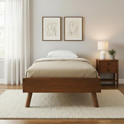 IDIMEX Futonbett Karri 90 x 200 cm, Kastanie – Einzelbett aus Massivholz mit konischen Holzfüßen, niedriger Rahmen, Holzbett für Schlafzimmer IDIMEX Futonbett Karri 90 x 200 cm, Kastanie – Einzelbett aus Massivholz mit konischen Holzfüßen, niedriger Rahmen, Holzbett für Schlafzimmer