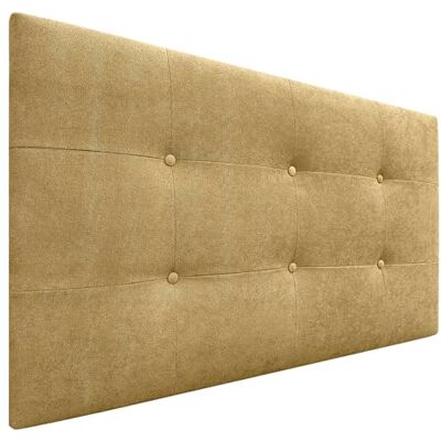 DHOME Kopfteil Capitone gepolstert Kunstleder oder Stoff Acualine 8cm Dicke New Range Farben Bett Kopfteil gepolstert Bettzeug Schlafzimmer (Stoff Senf, 105x60cm (105)) DHOME Kopfteil Capitone gepolstert Kunstleder oder Stoff Acualine 8cm Dicke New Range Farben Bett Kopfteil gepolstert Bettzeug Schlafzimmer (Stoff Senf, 105x60cm (105))