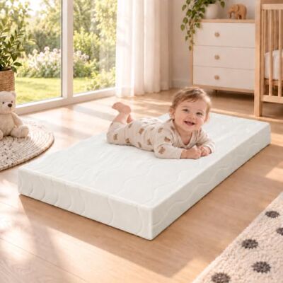 4myBaby GmbH 4myBaby Kindermatratze 160x200 cm, schadstofffrei, waschbar & robust Feste, atmungsaktive Schaumstoffmatratze mit abnehmbarem, waschbarem Bezug – ideal für Allergiker und Kinderzimmer. 4myBaby GmbH 4myBaby Kindermatratze 160x200 cm, schadstofffrei, waschbar & robust Feste, atmungsaktive Schaumstoffmatratze mit abnehmbarem, waschbarem Bezug – ideal für Allergiker und Kinderzimmer.