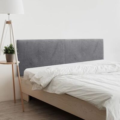 DHOME Kopfteil aus Kunstleder oder Stoff, Acualine, einfarbig, 2-teilig, gepolstert, modernes Design, aschgrauer Stoff, 180 cm (180/190 cm Bett) DHOME Kopfteil aus Kunstleder oder Stoff, Acualine, einfarbig, 2-teilig, gepolstert, modernes Design, aschgrauer Stoff, 180 cm (180/190 cm Bett)