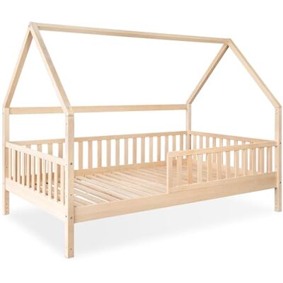 Ehrenkind ® Hausbett Buche Livo FSC Zertifiziert Kinderbett mit Rausfallschutz höhenverstellbar Massivholz Kinder Bett Hausbett 120x200 cm Natur Ehrenkind ® Hausbett Buche Livo FSC Zertifiziert Kinderbett mit Rausfallschutz höhenverstellbar Massivholz Kinder Bett Hausbett 120x200 cm Natur