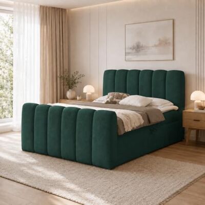 Home Collective Boxspringbett Polsterbett Doppelbett Bubble Bouclé Bett mit Stauraum viele Größen und Farben Topper inklusive modernes Design Schlafzimmer Jugendzimmer Möbel Grün 160x200 cm Home Collective Boxspringbett Polsterbett Doppelbett Bubble Bouclé Bett mit Stauraum viele Größen und Farben Topper inklusive modernes Design Schlafzimmer Jugendzimmer Möbel Grün 160x200 cm