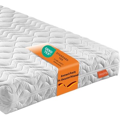 sleepling Matratze 140x200, Höhe 30cm, Wendematratze H2/H3, Comfort 500 Duo 7-Zonen Kaltschaummatratze mit 2 Härtegrade, Kaltschaum, Wendegriffe, Premium 30 cm hoch, Made in EU, OEKO-TEX, Waschbar sleepling Matratze 140x200, Höhe 30cm, Wendematratze H2/H3, Comfort 500 Duo 7-Zonen Kaltschaummatratze mit 2 Härtegrade, Kaltschaum, Wendegriffe, Premium 30 cm hoch, Made in EU, OEKO-TEX, Waschbar