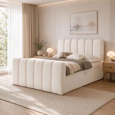 Home Collective Boxspringbett Polsterbett Doppelbett Bubble Bouclé Bett mit Stauraum viele Größen und Farben Topper inklusive modernes Design Schlafzimmer Jugendzimmer Möbel Creme 180x200 cm Home Collective Boxspringbett Polsterbett Doppelbett Bubble Bouclé Bett mit Stauraum viele Größen und Farben Topper inklusive modernes Design Schlafzimmer Jugendzimmer Möbel Creme 180x200 cm
