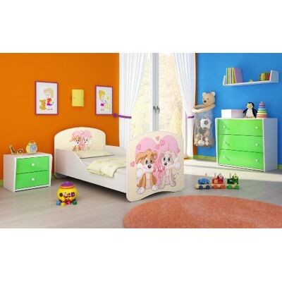ACMA I Kinderbett 160x80 Jugendbett Komplett mit Matratze Lattenrost Weiß, stabil, Kinderzimmer Bett, Jugendmöbel Design 12 Welpen ACMA I Kinderbett 160x80 Jugendbett Komplett mit Matratze Lattenrost Weiß, stabil, Kinderzimmer Bett, Jugendmöbel Design 12 Welpen