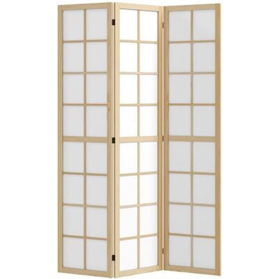HOMCOM Paravent Raumteiler für Wohnzimmer 3-teilig 120 x 170 cm Natur Trennwand, Faltbar Raumtrenner, Sichtschutz Stellwand HOMCOM Paravent Raumteiler für Wohnzimmer 3-teilig 120 x 170 cm Natur Trennwand, Faltbar Raumtrenner, Sichtschutz Stellwand