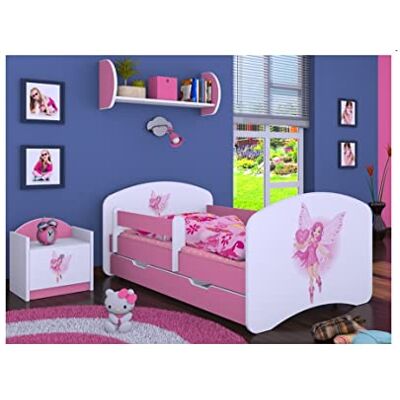 Generic BDW Kinderbett mit Matratze und Bettkasten NEU, 140/160/180/190 Verschiedene Motive Für Junge ROSA (Prinzessin mit Herzen, 160x80) Generic BDW Kinderbett mit Matratze und Bettkasten NEU, 140/160/180/190 Verschiedene Motive Für Junge ROSA (Prinzessin mit Herzen, 160x80)
