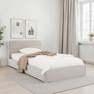 IDIMEX Polsterbett MARINI Einzelbett 90x200 cm in hellgrau Bett gepolstert mit Lattenrost, modernes Design & stabiles Holzgestell mit Kunststofffüßen IDIMEX Polsterbett MARINI Einzelbett 90x200 cm in hellgrau Bett gepolstert mit Lattenrost, modernes Design & stabiles Holzgestell mit Kunststofffüßen