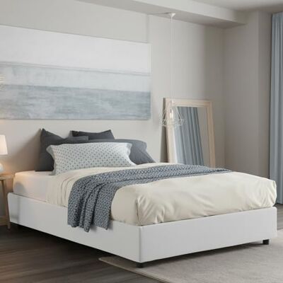 Crido Consulting Srl - Doppelbett 160x200cm - Weiß Crido Consulting Srl - Doppelbett 160x200cm - Weiß