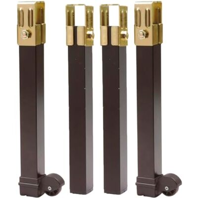 Amig 4er-Set Bettfüße Quadratisch aus Stahl Schwarz Hohe Belastbarkeit Feste Bettfüße 2 Füße mit Rollen 270 x 30 x 30 mm Amig 4er-Set Bettfüße Quadratisch aus Stahl Schwarz Hohe Belastbarkeit Feste Bettfüße 2 Füße mit Rollen 270 x 30 x 30 mm