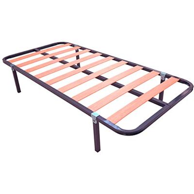 DUÉRMETE ONLINE Lattenrost, Gestell 30 x 30 mm, mit Füßen, Stahlrohr 30 x 30 mm, graue Epoxidfarbe, 105 x 190 cm DUÉRMETE ONLINE Lattenrost, Gestell 30 x 30 mm, mit Füßen, Stahlrohr 30 x 30 mm, graue Epoxidfarbe, 105 x 190 cm
