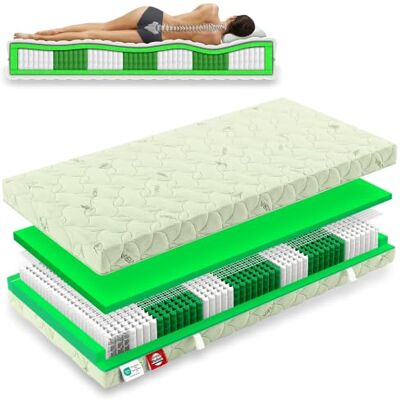 Matratzen Perfekt Taschenfederkernmatratze München 100x200 H3 23 cm 7-Zonen 1000 Federn Aloe-Vera-Bezug atmungsaktiv allergikerfreundlich belastbar bis 100 kg Matratzen Perfekt Taschenfederkernmatratze München 100x200 H3 23 cm 7-Zonen 1000 Federn Aloe-Vera-Bezug atmungsaktiv allergikerfreundlich belastbar bis 100 kg