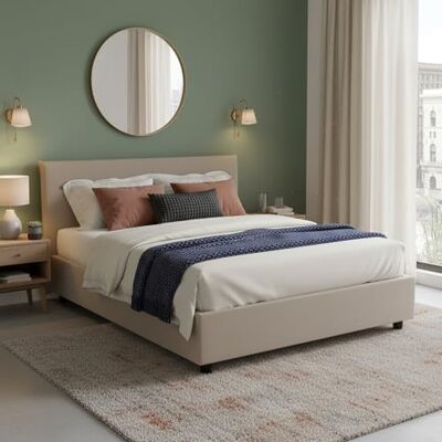 Talamo Italia Bett mit Stauraum - Eco-Leder, 160x200, Modern Talamo Italia Bett mit Stauraum - Eco-Leder, 160x200, Modern