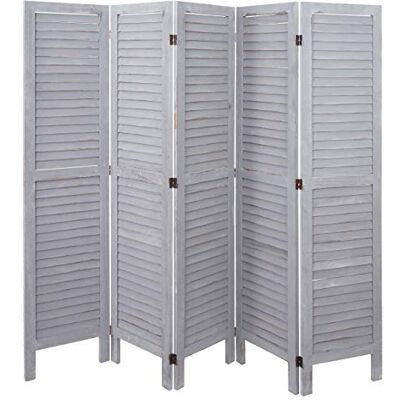Mendler Paravent HWC-G30 Shabby-Look 170x200cm grau Trennwand, Sichtschutz, Raumteiler Mendler Paravent HWC-G30 Shabby-Look 170x200cm grau Trennwand, Sichtschutz, Raumteiler