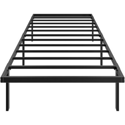 HOMCOM Bettgestell 90 x 200 cm Metallbett Geräuscharmes Einzelbett Schwarz 35,5 cm Hohe, mit Lattenrost, Stauraum Unter Dem Bett, Einfache Montage HOMCOM Bettgestell 90 x 200 cm Metallbett Geräuscharmes Einzelbett Schwarz 35,5 cm Hohe, mit Lattenrost, Stauraum Unter Dem Bett, Einfache Montage