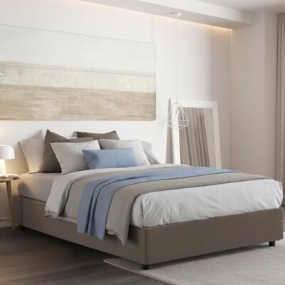 DMORA Carlotta Doppelbett - Eco-Leder Bett mit Stauraum - Made in Italy DMORA Carlotta Doppelbett - Eco-Leder Bett mit Stauraum - Made in Italy