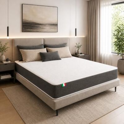 Comfy Line Matratze aus Memory-Schaum, für französisches Bett, 120 x 200 cm Matratze aus Memory-Schaum, halbstarr, wendbar, mit weicher Seite und fester Seite. Anti-Milben-Stoff, antiallergisch Comfy Line Matratze aus Memory-Schaum, für französisches Bett, 120 x 200 cm Matratze aus Memory-Schaum, halbstarr, wendbar, mit weicher Seite und fester Seite. Anti-Milben-Stoff, antiallergisch