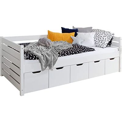 Mid.You Weißes Sofabett mit Stauraum - 120x200 cm Mid.You Weißes Sofabett mit Stauraum - 120x200 cm