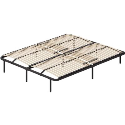 i-flair Grace Metallbett 160x200 cm mit Lattenrost stabiles Doppelbett 56 Federleisten, verstellbare Mittelzone, 9 Bettfüße (+2 cm), 28 cm hoch, Stauraum darunter, bis 300 kg, nach EN 1725 geprüft i-flair Grace Metallbett 160x200 cm mit Lattenrost stabiles Doppelbett 56 Federleisten, verstellbare Mittelzone, 9 Bettfüße (+2 cm), 28 cm hoch, Stauraum darunter, bis 300 kg, nach EN 1725 geprüft