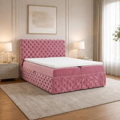 Home Collective Boxspringbett Polsterbett Doppelbett 160x200 cm Bett mit Stauraum Topper inklusive modernes Design Schlafzimmer Jugendzimmer Möbel Rosa Home Collective Boxspringbett Polsterbett Doppelbett 160x200 cm Bett mit Stauraum Topper inklusive modernes Design Schlafzimmer Jugendzimmer Möbel Rosa