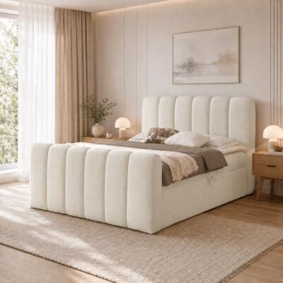 Home Collective Boxspringbett Polsterbett Doppelbett Bubble Bouclé Bett mit Stauraum viele Größen und Farben Topper inklusive modernes Design Schlafzimmer Jugendzimmer Möbel Beige 140x200 cm Home Collective Boxspringbett Polsterbett Doppelbett Bubble Bouclé Bett mit Stauraum viele Größen und Farben Topper inklusive modernes Design Schlafzimmer Jugendzimmer Möbel Beige 140x200 cm