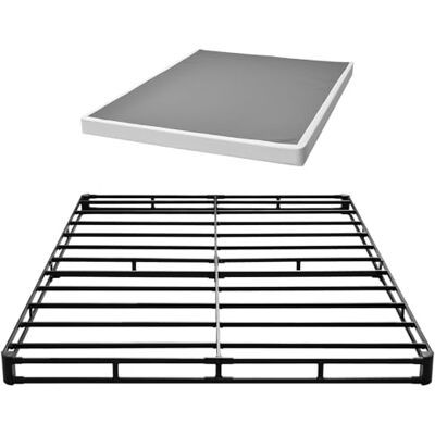VEVOR Boxspringbettgestell (Queen-Size) mit Waschbarem Stoffbezug, Metallrahmen (2010 x 1510 x 102 mm) für Queensize-Betten, 102 mm Matratzenauflage, Max. Belastbarkeit 1587,57 kg, Matratzenfundament VEVOR Boxspringbettgestell (Queen-Size) mit Waschbarem Stoffbezug, Metallrahmen (2010 x 1510 x 102 mm) für Queensize-Betten, 102 mm Matratzenauflage, Max. Belastbarkeit 1587,57 kg, Matratzenfundament