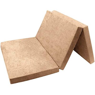 FORTISLINE Klappmatratze 120x195x8 cm 3-teilige Faltmatratze H2, Gästematratze und Reisematratze mit waschbarem Bezug, Oeko-TEX Standard 100, handgefertigt in der EU, für Gäste und Camping FORTISLINE Klappmatratze 120x195x8 cm 3-teilige Faltmatratze H2, Gästematratze und Reisematratze mit waschbarem Bezug, Oeko-TEX Standard 100, handgefertigt in der EU, für Gäste und Camping