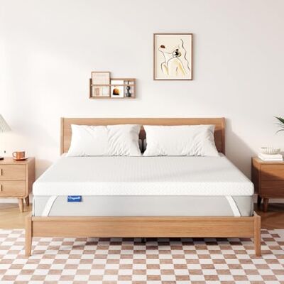 Vesgantti Matratzentopper 180 x 200 cm Gel Topper mit Abnehmbarem und Waschbarem Bezug, H3 Gelschaum Topper, Matratzenauflage für Boxspringbett und Betten Schlafsofa 7,5 cm Höhe Weiß Vesgantti Matratzentopper 180 x 200 cm Gel Topper mit Abnehmbarem und Waschbarem Bezug, H3 Gelschaum Topper, Matratzenauflage für Boxspringbett und Betten Schlafsofa 7,5 cm Höhe Weiß