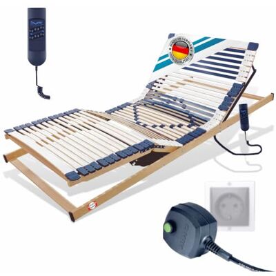 Matratzen Perfekt 7-Zonen Lattenrost 90x190 Elektrisch 8,5 cm Hoch Fertig montiert 2 Motoren Trio Kautschukkappen Netzfreischaltung Notstromabsenkung 44 Leisten belastbar bis 300 kg Matratzen Perfekt 7-Zonen Lattenrost 90x190 Elektrisch 8,5 cm Hoch Fertig montiert 2 Motoren Trio Kautschukkappen Netzfreischaltung Notstromabsenkung 44 Leisten belastbar bis 300 kg