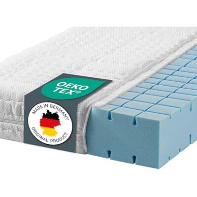 Ravensberger Matratzen Kaltschaummatratze Struktura-SAN 100x200cm Härtegrad H3 RG 60 Höhe 20cm 7-Zonen Matratze Baumwoll-Doppeltuch-Bezug produziert in Deutschland OEKO-TEX® zertifiziert Ravensberger Matratzen Kaltschaummatratze Struktura-SAN 100x200cm Härtegrad H3 RG 60 Höhe 20cm 7-Zonen Matratze Baumwoll-Doppeltuch-Bezug produziert in Deutschland OEKO-TEX® zertifiziert