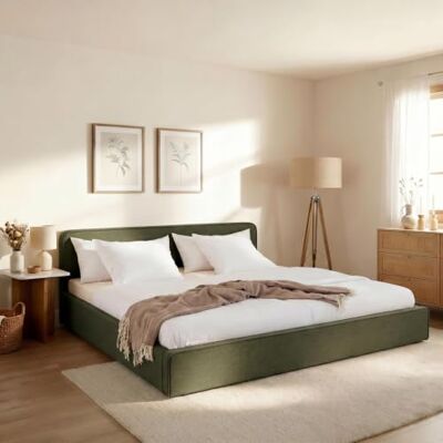 IDIMEX LATINI Polsterbett mit höhenverstellbarem Kopfteil, 160x200 cm, Grün Doppelbett inklusive Lattenrost, ideal für zwei Personen, Bettgestell stabil und bequem, modernes Design für das Schlafzimmer IDIMEX LATINI Polsterbett mit höhenverstellbarem Kopfteil, 160x200 cm, Grün Doppelbett inklusive Lattenrost, ideal für zwei Personen, Bettgestell stabil und bequem, modernes Design für das Schlafzimmer
