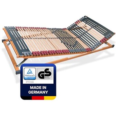 FMP Matratzenmanufaktur 7 Zonen Lattenrost Rhodos® KF, Kopf- und Fußteil verstellbar, 44 Leisten, Triokautschukkappen, Querholme BUCHE massiv, Mittelgurt, fertig montiert, TÜV/GS Gesichert Geprüft ID 1111212908, 80 x 220 cm FMP Matratzenmanufaktur 7 Zonen Lattenrost Rhodos® KF, Kopf- und Fußteil verstellbar, 44 Leisten, Triokautschukkappen, Querholme BUCHE massiv, Mittelgurt, fertig montiert, TÜV/GS Gesichert Geprüft ID 1111212908, 80 x 220 cm