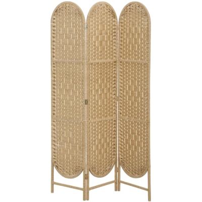 HOMCOM Paravent 3-teilig 120 x 170 cm Trennwand mit Bogendach Natur Faltbar, Raumteiler, Raumtrenner, Sichtschutz, Stellwand, für Wohnzimmer HOMCOM Paravent 3-teilig 120 x 170 cm Trennwand mit Bogendach Natur Faltbar, Raumteiler, Raumtrenner, Sichtschutz, Stellwand, für Wohnzimmer
