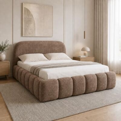 Home Collective Polsterbett Doppelbett Bett Bubble mit Stauraum und Metall-Lattenrost Schlafzimmer Jugendzimmer Möbel weicher Stoff modernes Design mit Steppung 160x200 cm Braun Home Collective Polsterbett Doppelbett Bett Bubble mit Stauraum und Metall-Lattenrost Schlafzimmer Jugendzimmer Möbel weicher Stoff modernes Design mit Steppung 160x200 cm Braun