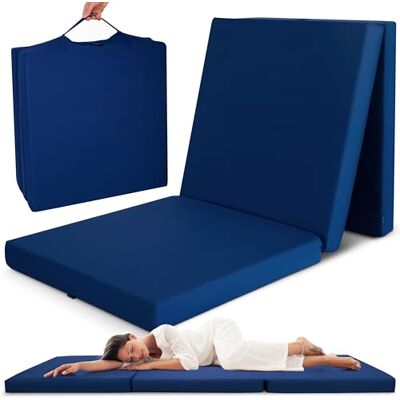 Beautissu Klappmatratze Gästebett klappbar Faltmatratze mit Tragegriff 60x190cm Dunkelblau faltbare Gästematratze Reisematratze Klappbett Gäste Camping Bodenmatratze Matratze faltbar Campix Beautissu Klappmatratze Gästebett klappbar Faltmatratze mit Tragegriff 60x190cm Dunkelblau faltbare Gästematratze Reisematratze Klappbett Gäste Camping Bodenmatratze Matratze faltbar Campix