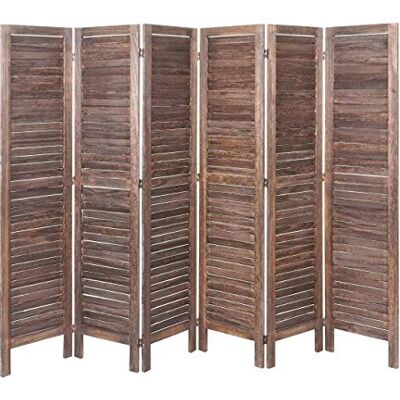 Mendler Paravent HWC-G30 Shabby-Look 170x240cm braun Trennwand, Sichtschutz, Raumteiler Mendler Paravent HWC-G30 Shabby-Look 170x240cm braun Trennwand, Sichtschutz, Raumteiler