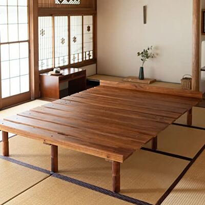 EMOOR Futonbett OSMOS 140 x 200cm für Japanische Futon-Matratze, Höhenverstellbar (5/18/31cm), Retro-Braun, Tatami Natürlich Kiefern Holzbett Palettenbett EMOOR Futonbett OSMOS 140 x 200cm für Japanische Futon-Matratze, Höhenverstellbar (5/18/31cm), Retro-Braun, Tatami Natürlich Kiefern Holzbett Palettenbett