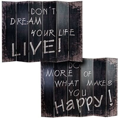 Mendler Foto-Paravent Vintage, Paravent Raumteiler Trennwand 180x240cm, Spruch Mendler Foto-Paravent Vintage, Paravent Raumteiler Trennwand 180x240cm, Spruch