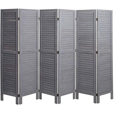 Mendler Paravent HWC-G30 Shabby-Look 170x240cm grau Trennwand, Sichtschutz, Raumteiler Mendler Paravent HWC-G30 Shabby-Look 170x240cm grau Trennwand, Sichtschutz, Raumteiler