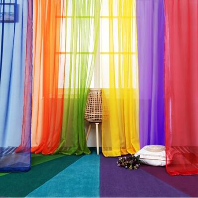 WPM WORLD PRODUCTS MART WPM 6-teiliges Regenbogen-Fenstervorhang-Set für Spielzimmer, Kinderzimmer, Schlafzimmer, Limettengrün, Orange, Rot, Weiß, Hellgelb, Marineblau, Vorhänge für Kinder (213,4 cm lang) WPM WORLD PRODUCTS MART WPM 6-teiliges Regenbogen-Fenstervorhang-Set für Spielzimmer, Kinderzimmer, Schlafzimmer, Limettengrün, Orange, Rot, Weiß, Hellgelb, Marineblau, Vorhänge für Kinder (213,4 cm lang)
