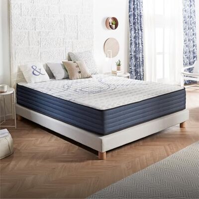 Naturalex Perfect Dream Matratze 150x200 cm Höhe 30 cm Taschenfederkernmatratze Härtegrad H3/H4 Öko-Tex Zertifiziert Latex Blue 7 Zonen Matratze Federn Made in EU Naturalex Perfect Dream Matratze 150x200 cm Höhe 30 cm Taschenfederkernmatratze Härtegrad H3/H4 Öko-Tex Zertifiziert Latex Blue 7 Zonen Matratze Federn Made in EU