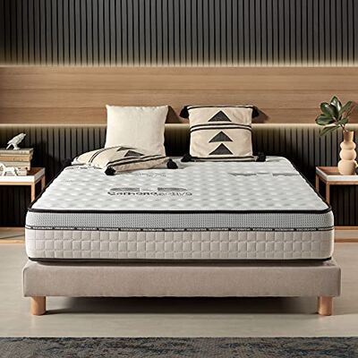 Naturalex Visco-Carbone Matratze 140x190 cm Höhe 30 cm Kaltschaummatratze Fest Blue Latex Matratze mit Aktivkohle Anti-Stress 7 Zonen Matratze Öko-Tex Zertifiziert Naturalex Visco-Carbone Matratze 140x190 cm Höhe 30 cm Kaltschaummatratze Fest Blue Latex Matratze mit Aktivkohle Anti-Stress 7 Zonen Matratze Öko-Tex Zertifiziert