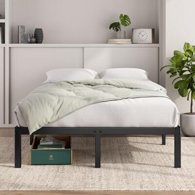 Zinus Elias Bettgestell 140x200 cm Metallbett 140x200 mit Metall-Lattenrost 36 cm Hohe Plattform mit Freiraum Darunter Kein Boxspringbett Erforderlich Einfache Montage Schwarz Zinus Elias Bettgestell 140x200 cm Metallbett 140x200 mit Metall-Lattenrost 36 cm Hohe Plattform mit Freiraum Darunter Kein Boxspringbett Erforderlich Einfache Montage Schwarz