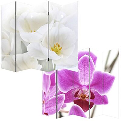 Mendler Foto-Paravent M68-180x200cm Orchidee Paravent, Raumteiler, Trennwand Mendler Foto-Paravent M68-180x200cm Orchidee Paravent, Raumteiler, Trennwand