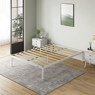 Novilla Metallbett Metallrahmenbett mit Lattenrost Bettgestell Für Erwachsene Kinder Jugendliche 180x200 cm Weiß Novilla Metallbett Metallrahmenbett mit Lattenrost Bettgestell Für Erwachsene Kinder Jugendliche 180x200 cm Weiß