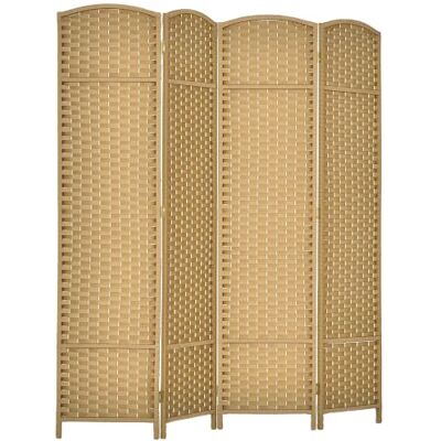 HOMCOM Paravent 4-teilig Raumteiler Faltbar Sichtschutz 160x170 cm Natur Trennwand aus Kiefernholz, Raumtrenner, Stellwand, für Schlafzimmer Wohnzimmer HOMCOM Paravent 4-teilig Raumteiler Faltbar Sichtschutz 160x170 cm Natur Trennwand aus Kiefernholz, Raumtrenner, Stellwand, für Schlafzimmer Wohnzimmer