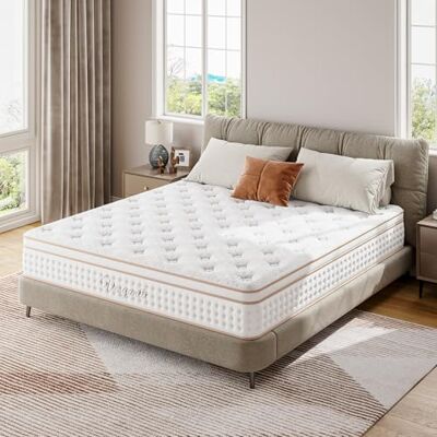 Vesgantti Matratze 180x200 cm, 26 cm Taschenfederkernmatratze H3, 7-Zonen orthopädische Federkernmatratze, atmungsaktive Rollmatratze für Schlafzimmer & Gästezimmer Vesgantti Matratze 180x200 cm, 26 cm Taschenfederkernmatratze H3, 7-Zonen orthopädische Federkernmatratze, atmungsaktive Rollmatratze für Schlafzimmer & Gästezimmer