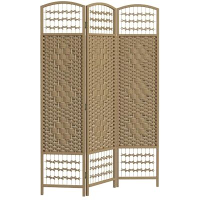 HOMCOM 3-teiliger klappbarer Raumteiler Sichtschutz 120x170cm Naturholz Freistehender Paravent Trennwand Separator, Wohnzimmer, Schlafzimmer, Büro HOMCOM 3-teiliger klappbarer Raumteiler Sichtschutz 120x170cm Naturholz Freistehender Paravent Trennwand Separator, Wohnzimmer, Schlafzimmer, Büro