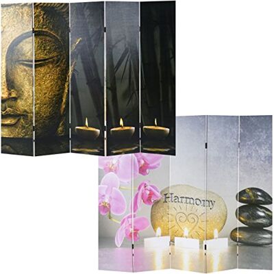 Mendler Foto-Paravent Buddha 170x200 cm Paravent, Raumteiler, Trennwand Mendler Foto-Paravent Buddha 170x200 cm Paravent, Raumteiler, Trennwand